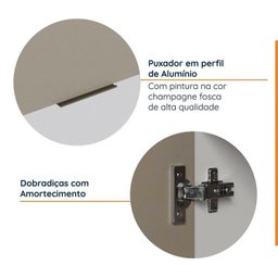 Cozinha Modulada 4 Peças sem Tampo com Rodapé 2 Aéreos e 2 Balcões Ipanema CabeCasa MadeiraMadeira - 8