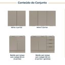 Ver imagem 5 de Cozinha Modulada 4 Peças sem Tampo com Rodapé 2 Aéreos e 2 Balcões Ipanema CabeCasa MadeiraOriginals