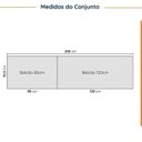 Ver imagem 4 de Cozinha Planejada 4 Peças sem Tampo com Rodapé 2 Aéreos 2 Balcões Ipanema CabeCasa MadeiraOriginals m