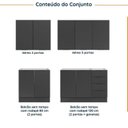 Ver imagem 5 de Cozinha Modulada 4 Peças sem Tampo com Rodapé 2 Aéreos e 2 Balcões Ipanema CabeCasa MadeiraOriginals