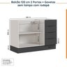 Cozinha Modulada 4 Peças sem Tampo com Rodapé 2 Aéreos e 2 Balcões Ipanema CabeCasa MadeiraOriginals - 17