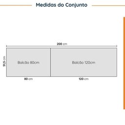 Cozinha Modulada 4 Peças sem Tampo com Rodapé 2 Aéreos e 2 Balcões Ipanema Cabecasa Madeiramadeira - 4
