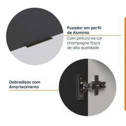 Cozinha Modulada 4 Peças sem Tampo com Rodapé 2 Aéreos e 2 Balcões Ipanema Cabecasa Madeiramadeira - 8