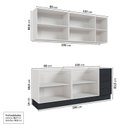 Ver imagem 6 de Cozinha Modulada 4 Peças sem Tampo com Rodapé 2 Aéreos 2 Balcões Ipanema CabeCasa MadeiraOriginals Madeiramadeira Cinza/Grafite Trama