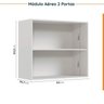 Cozinha Modulada 4 Peças sem Tampo com Rodapé 2 Aéreos e 2 Balcões Ipanema CabeCasa MadeiraOriginals - 13