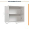 Cozinha Modulada 4 Peças sem Tampo com Rodapé 2 Aéreos e 2 Balcões Ipanema CabeCasa MadeiraOriginals - 13