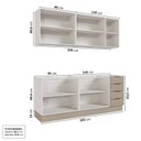 Ver imagem 6 de Cozinha Modulada 4 Peças sem Tampo com Rodapé 2 Aéreos e 2 Balcões Ipanema CabeCasa MadeiraOriginals