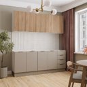 Ver imagem 2 de Cozinha Modulada 4 Peças sem Tampo com Rodapé 2 Aéreos e 2 Balcões Ipanema CabeCasa MadeiraOriginals