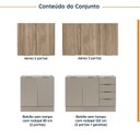 Ver imagem 5 de Cozinha Planejada 4 Peças sem Tampo com Rodapé 2 Aéreos 2 Balcões Ipanema CabeCasa MadeiraOriginals Marrom/Fendi Trama/Acácia