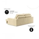 Ver imagem 3 de Sofá Capri 3 Lugares Retrátil 200cm Suede Bege Cia Lar Móveis