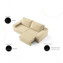 Ver imagem 5 de Sofá Capri 3 Lugares Retrátil 200cm Suede Bege Cia Lar Móveis