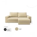 Ver imagem 2 de Sofá Capri 3 Lugares Retrátil 200cm Suede Bege Cia Lar Móveis