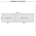 Ver imagem 4 de Cozinha Modulada 4 Peças sem Tampo com Rodapé 2 Aéreos 2 Balcões Ipanema CabeCasa MadeiraOriginals Madeiramadeira Cinza/Grafite Trama/Acácia