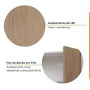 Ver imagem 7 de Cozinha Modulada 4 Peças sem Tampo com Rodapé 2 Aéreos 2 Balcões Ipanema CabeCasa MadeiraOriginals Madeiramadeira Cinza/Grafite Trama/Acácia