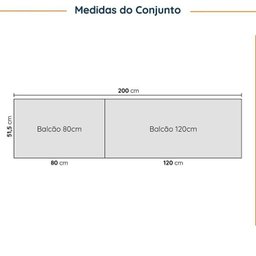 Cozinha Modulada 4 Peças sem Tampo com Rodapé 2 Aéreos e 2 Balcões Ipanema Cabecasa Madeiramadeira - 4