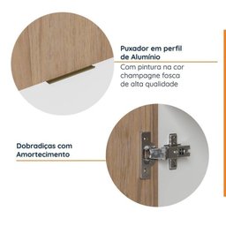 Cozinha Modulada 4 Peças sem Tampo com Rodapé 2 Aéreos e 2 Balcões Ipanema Cabecasa Madeiramadeira - 8