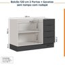 Cozinha Modulada 4 Peças sem Tampo com Rodapé 2 Aéreos e 2 Balcões Ipanema CabeCasa MadeiraOriginals - 17