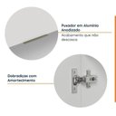 Ver mais imagens de Cozinha Planejada 4 Peças sem Tampo com Rodapé 2 Aéreos 2 Balcões Ipanema CabeCasa MadeiraOriginals Branco