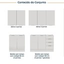 Ver imagem 5 de Cozinha Planejada 4 Peças sem Tampo com Rodapé 2 Aéreos 2 Balcões Ipanema CabeCasa MadeiraOriginals Branco