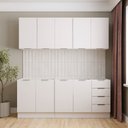 Ver imagem 1 de Cozinha Modulada 4 Peças sem Tampo com Rodapé 2 Aéreos e 2 Balcões Ipanema CabeCasa MadeiraOriginals