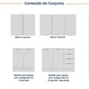 Ver imagem 5 de Cozinha Modulada 4 Peças sem Tampo com Rodapé 2 Aéreos e 2 Balcões Ipanema CabeCasa MadeiraOriginals