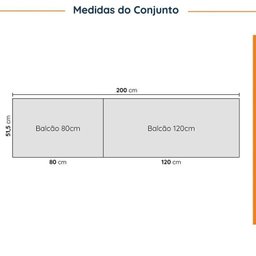 Cozinha Modulada 4 Peças sem Tampo com Rodapé 2 Aéreos e 2 Balcões Ipanema Cabecasa Madeiramadeira - 4