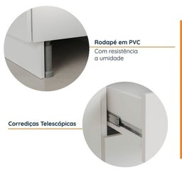 Cozinha Modulada 4 Peças sem Tampo com Rodapé 2 Aéreos e 2 Balcões Ipanema Cabecasa Madeiramadeira - 9
