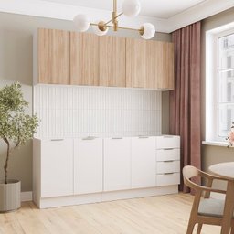 Cozinha Modulada 4 Peças sem Tampo com Rodapé 2 Aéreos e 2 Balcões Ipanema Cabecasa Madeiramadeira - 2