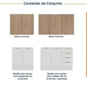 Ver imagem 5 de Cozinha Modulada 4 Peças sem Tampo com Rodapé 2 Aéreos e 2 Balcões Ipanema CabeCasa MadeiraOriginals