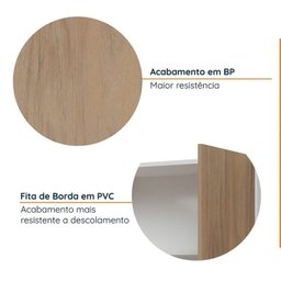 Cozinha Modulada 4 Peças sem Tampo com Rodapé 2 Aéreos e 2 Balcões Ipanema Cabecasa Madeiramadeira - 7