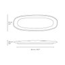 CONJUNTO C/ 4 TRAVESSAS OVAL RASA GRANDE ORGÂNICO TITANIUM 36x13 cm - 6