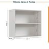 Cozinha Modulada 4 Peças sem Tampo com Rodapé 2 Aéreos e 2 Balcões Ipanema CabeCasa MadeiraOriginals - 13