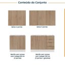 Ver imagem 5 de Cozinha Planejada 4 Peças sem Tampo com Rodapé 2 Aéreos 2 Balcões Ipanema CabeCasa MadeiraOriginals Marrom/Acácia