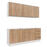 Cozinha Modulada 4 Peças sem Tampo com Rodapé 2 Aéreos e 2 Balcões Ipanema CabeCasa MadeiraOriginals - 12