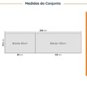 Ver imagem 4 de Cozinha Modulada 4 Peças sem Tampo com Rodapé 2 Aéreos 2 Balcões Ipanema CabeCasa MadeiraOriginals Madeiramadeira Marrom/Acácia