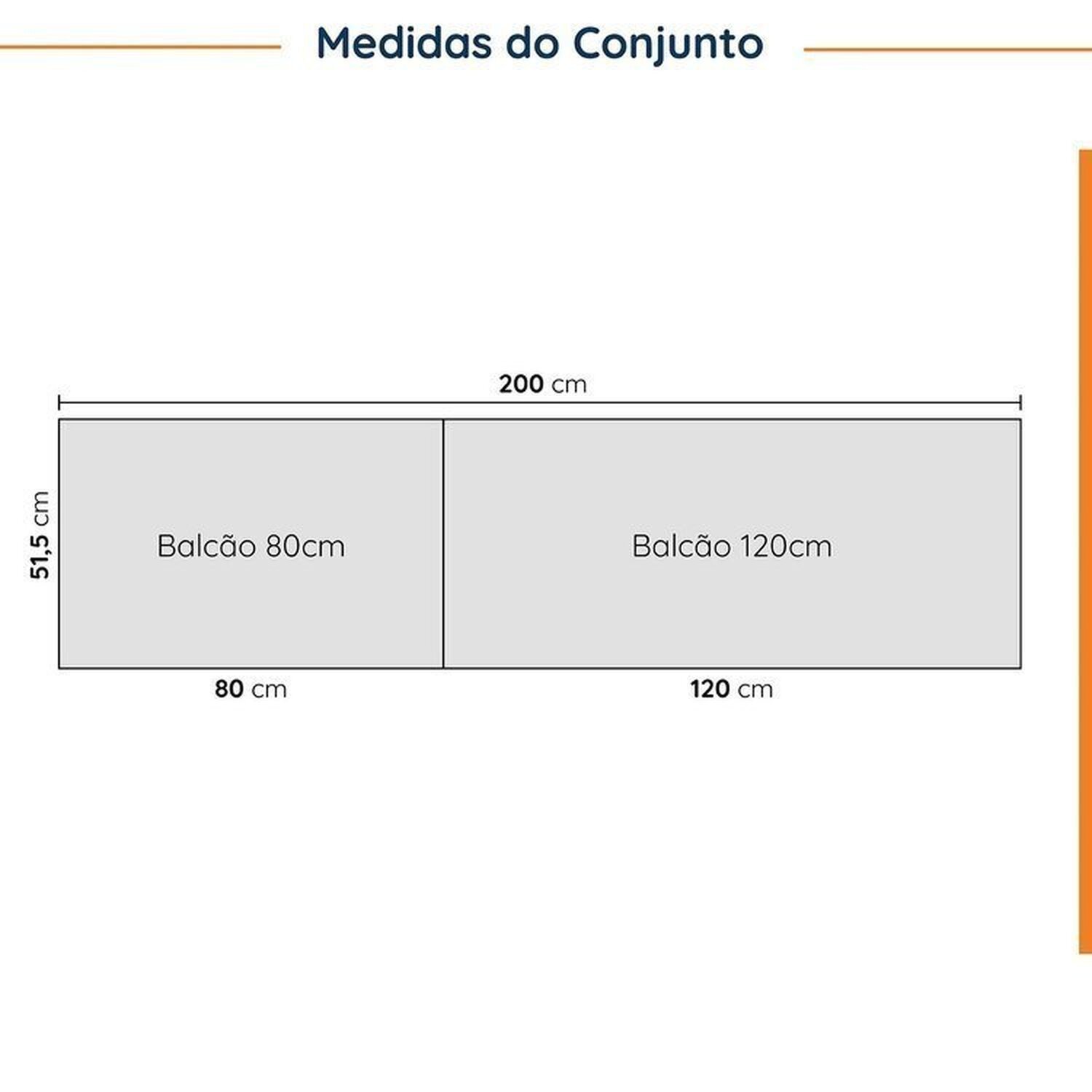 Cozinha Modulada 4 Peças sem Tampo com Rodapé 2 Aéreos e 2 Balcões Ipanema Cabecasa Madeiramadeira - 4