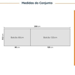 Cozinha Modulada 4 Peças sem Tampo com Rodapé 2 Aéreos e 2 Balcões Ipanema Cabecasa Madeiramadeira - 4