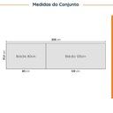 Ver imagem 4 de Cozinha Planejada 4 Peças sem Tampo com Rodapé 2 Aéreos 2 Balcões Ipanema CabeCasa MadeiraOriginals Marrom/Acácia