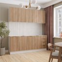 Ver imagem 2 de Cozinha Modulada 4 Peças sem Tampo com Rodapé 2 Aéreos e 2 Balcões Ipanema CabeCasa MadeiraOriginals