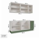 Ver imagem 6 de Cozinha Modulada 4 Peças sem Tampo com Rodapé 2 Aéreos 2 Balcões Ipanema CabeCasa MadeiraOriginals m