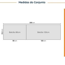 Cozinha Modulada 4 Peças sem Tampo com Rodapé 2 Aéreos e 2 Balcões Ipanema Cabecasa Madeiramadeira - 4