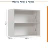 Cozinha Modulada 4 Peças sem Tampo com Rodapé 2 Aéreos e 2 Balcões Ipanema CabeCasa MadeiraOriginals - 13