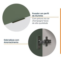 Cozinha Modulada 4 Peças sem Tampo com Rodapé 2 Aéreos e 2 Balcões Ipanema Cabecasa Madeiramadeira - 8