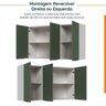 Cozinha Modulada 4 Peças sem Tampo com Rodapé 2 Aéreos e 2 Balcões Ipanema CabeCasa MadeiraOriginals - 15