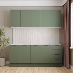 Cozinha Modulada 4 Peças sem Tampo com Rodapé 2 Aéreos e 2 Balcões Ipanema Cabecasa Madeiramadeira - 1