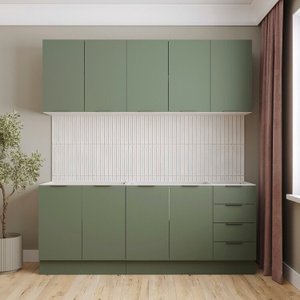 Cozinha Modulada 4 Peças sem Tampo com Rodapé 2 Aéreos e 2 Balcões Ipanema Cabecasa Madeiramadeira