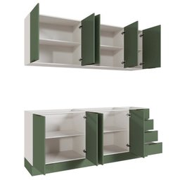 Cozinha Modulada 4 Peças sem Tampo com Rodapé 2 Aéreos e 2 Balcões Ipanema Cabecasa Madeiramadeira - 10