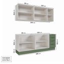 Ver imagem 6 de Cozinha Modulada 4 Peças sem Tampo com Rodapé 2 Aéreos e 2 Balcões Ipanema CabeCasa MadeiraOriginals