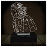 Luminária Led 3d | Bela e a Fera Princesa | Abajur 1 - 1