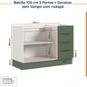Cozinha Modulada 4 Peças sem Tampo com Rodapé 2 Aéreos e 2 Balcões Ipanema CabeCasa MadeiraOriginals - 17